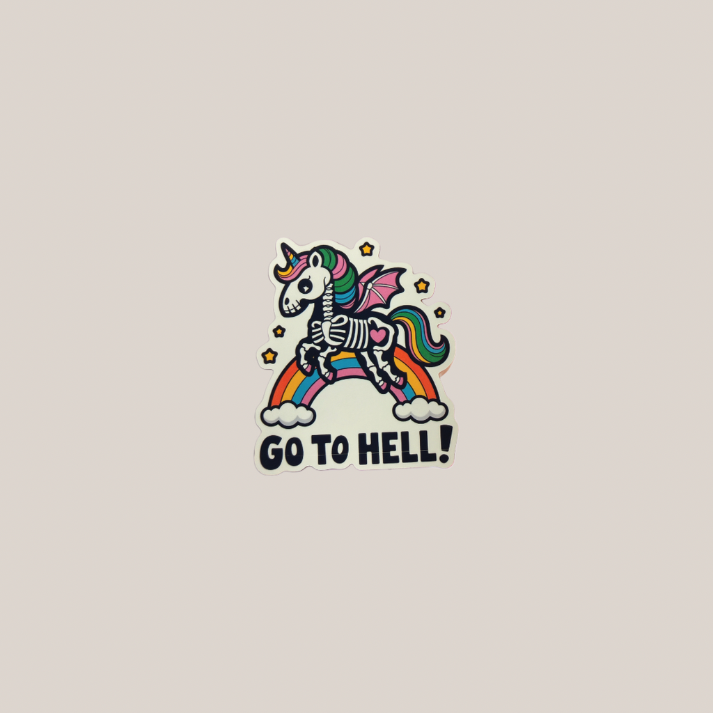 Go to hell Einhorn (Vinyl matt)
