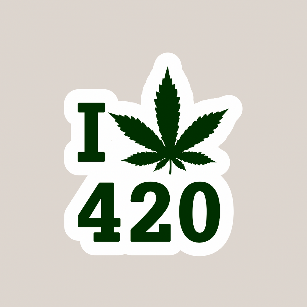 I Cannabisleaf 420 (Vinyl matt)