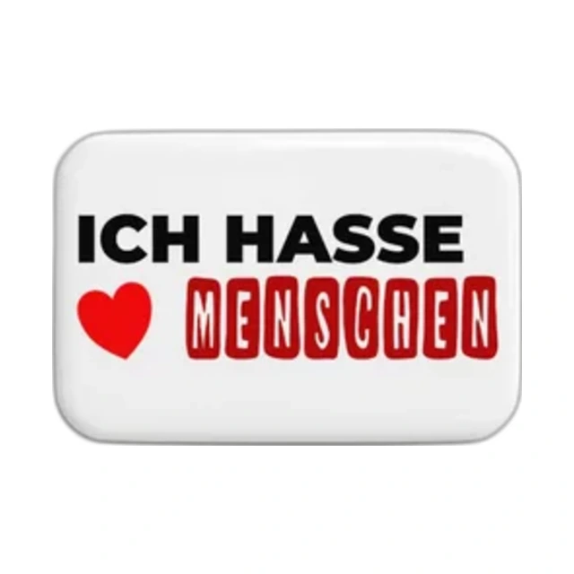 Ich hasse Menschen Button