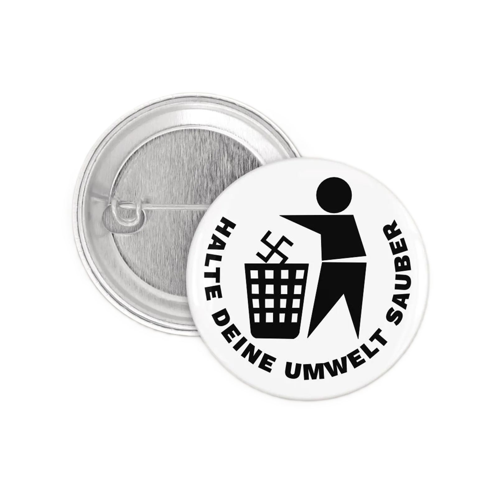 Halte deine Umwelt sauber Button