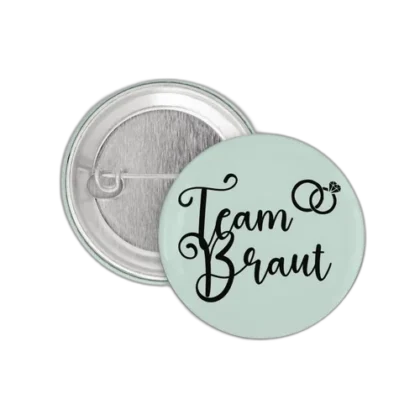 Team Braut Button in Minze
