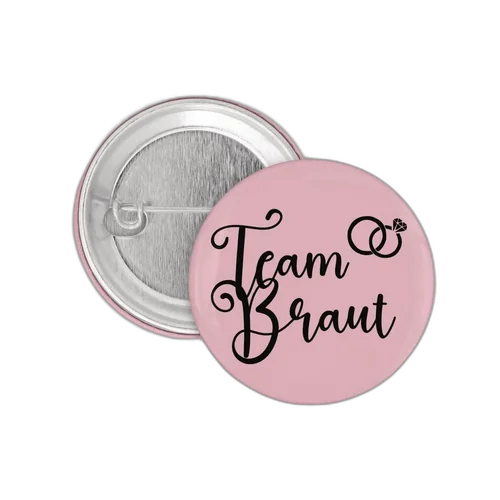 Team Braut Button in Flieder